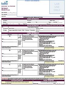 Dermatology req form